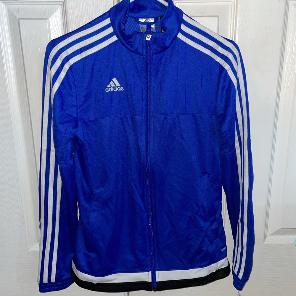 Blue adidas zip up jacket